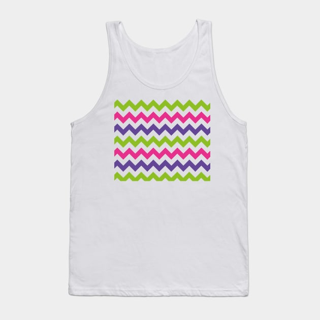 Chevron pattern - bold and neon Tank Top by MeowOrNever